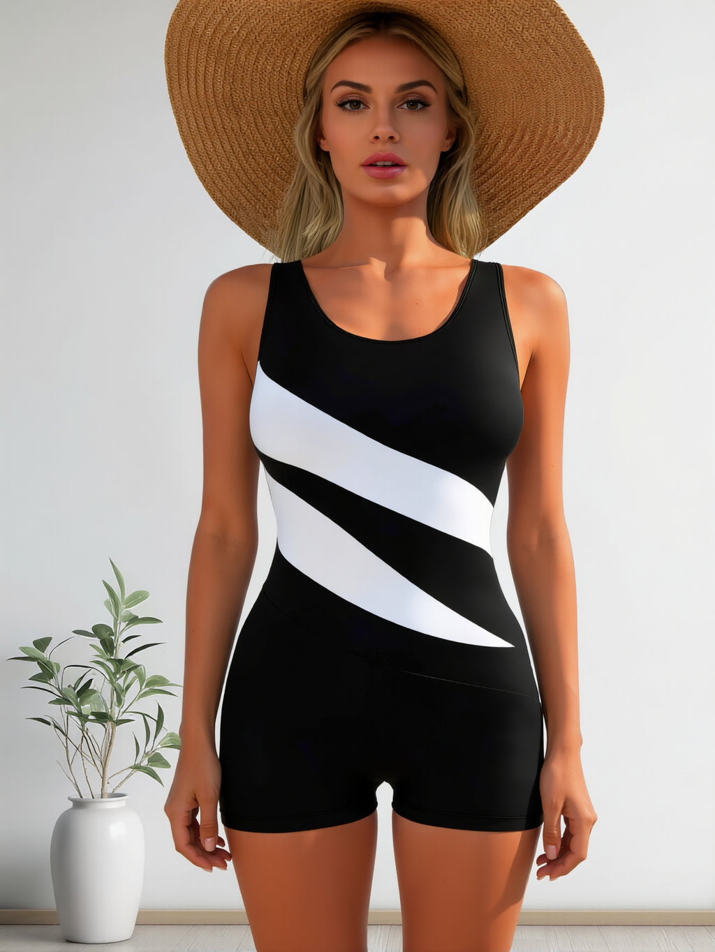 AZURE TIDE Women's Swimsuit: Antarctic Snow-Capped Peaks