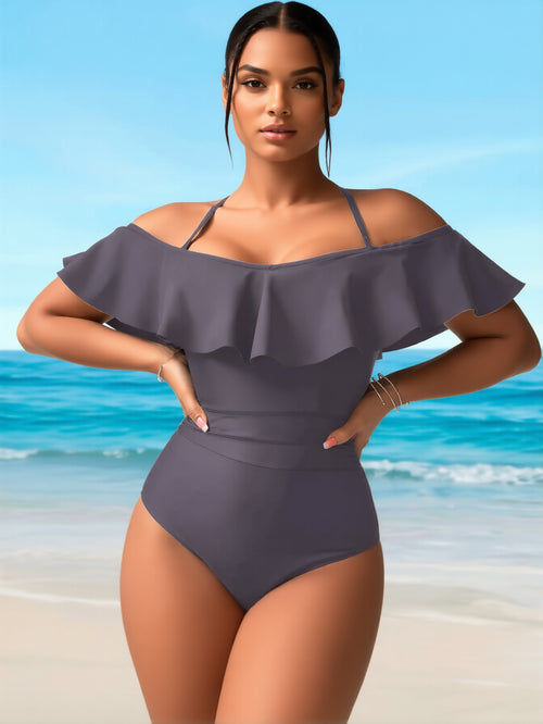 AZURE TIDE Women's Swimsuit, Antarctic Volcano Style 002